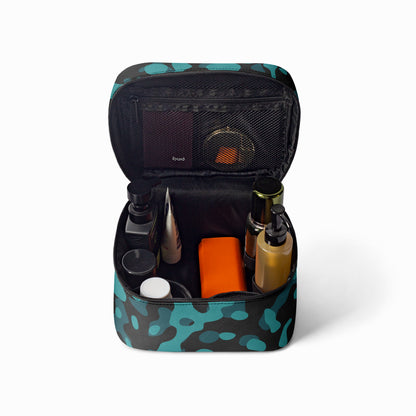 Große Kosmetiktasche - Türkis Camouflage Kosmetiktasche JLR Design