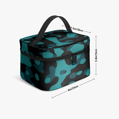Große Kosmetiktasche - Türkis Camouflage Kosmetiktasche JLR Design