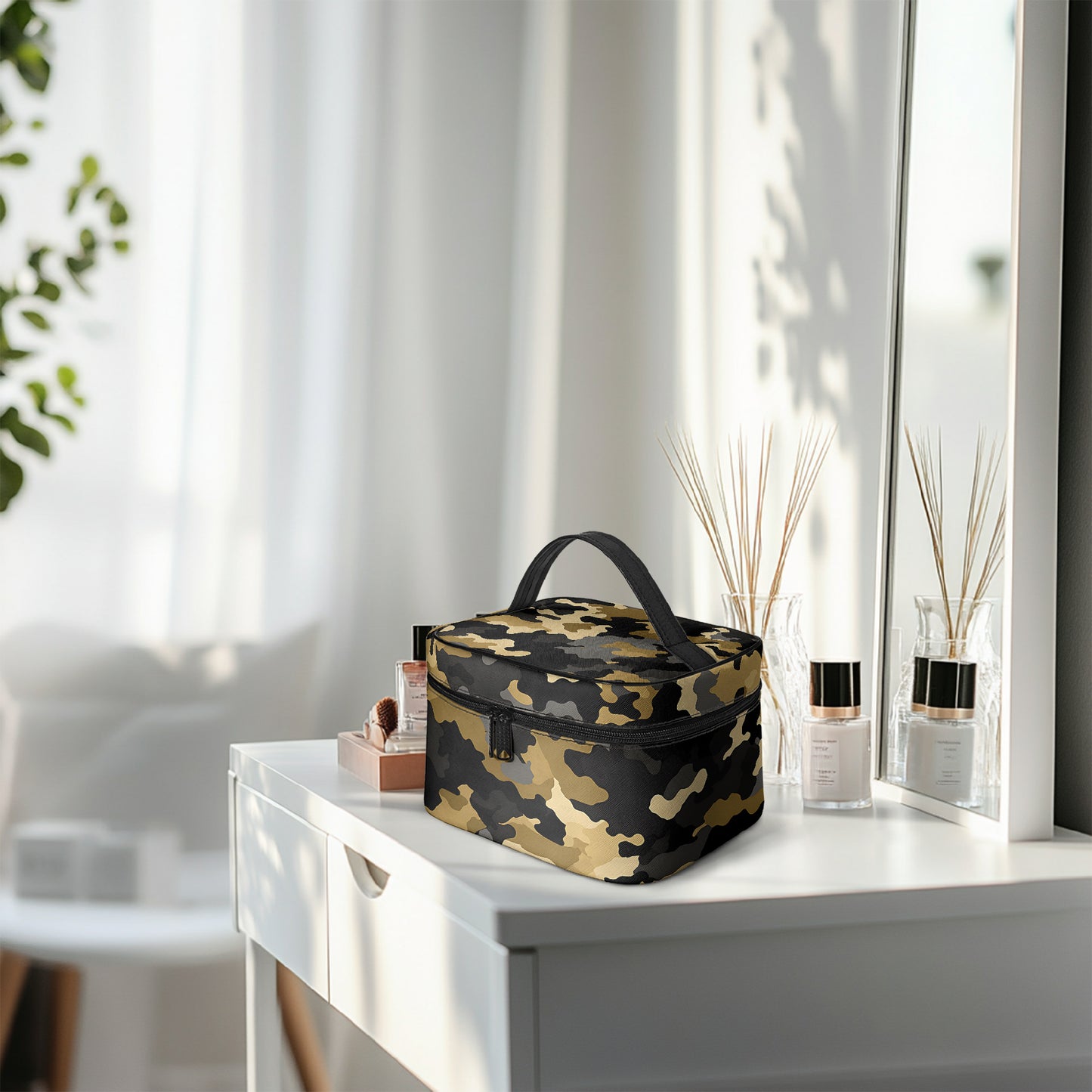 Große Kosmetiktasche - Yellow Camouflage v1 Kosmetiktasche JLR Design