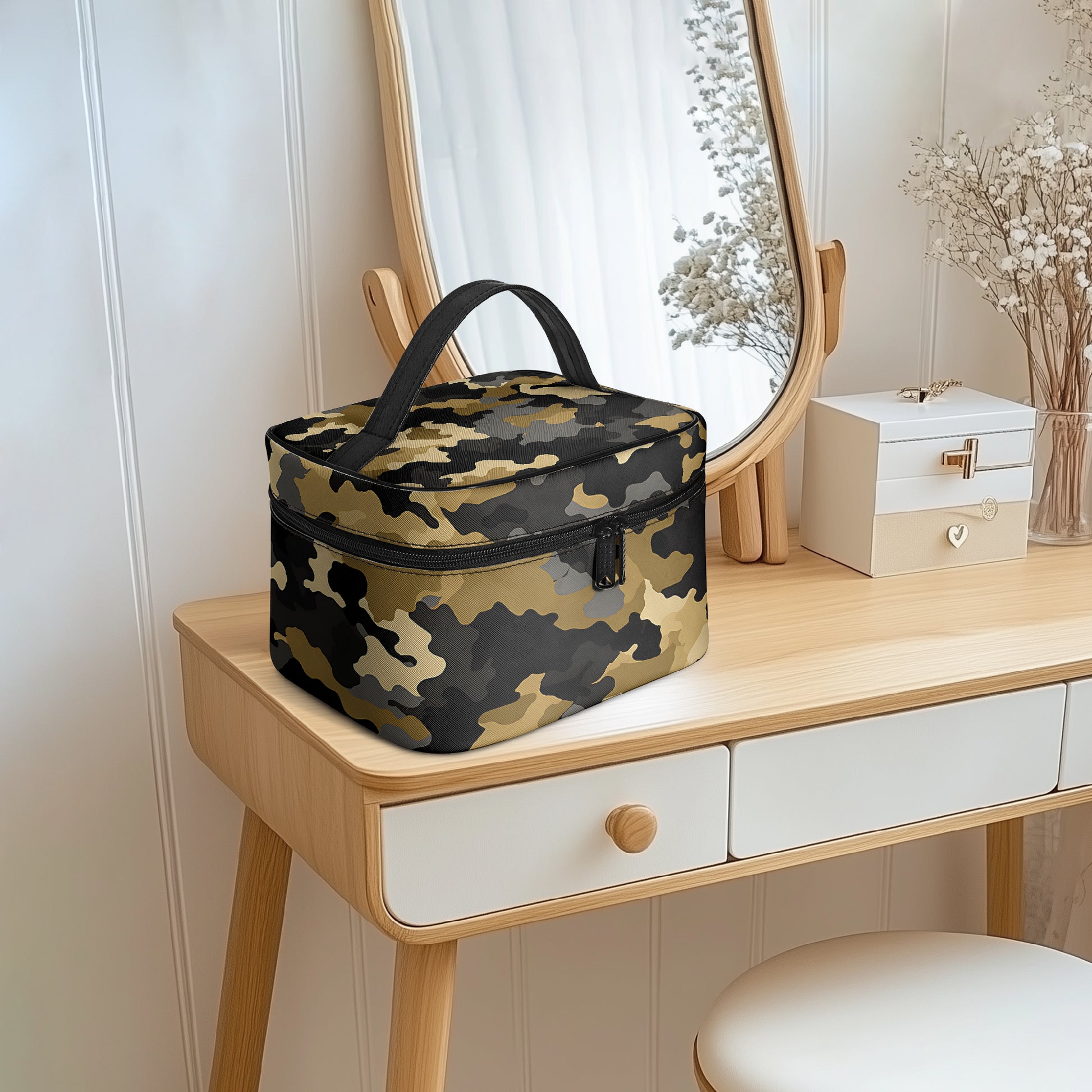 Große Kosmetiktasche - Yellow Camouflage v1 Kosmetiktasche JLR Design