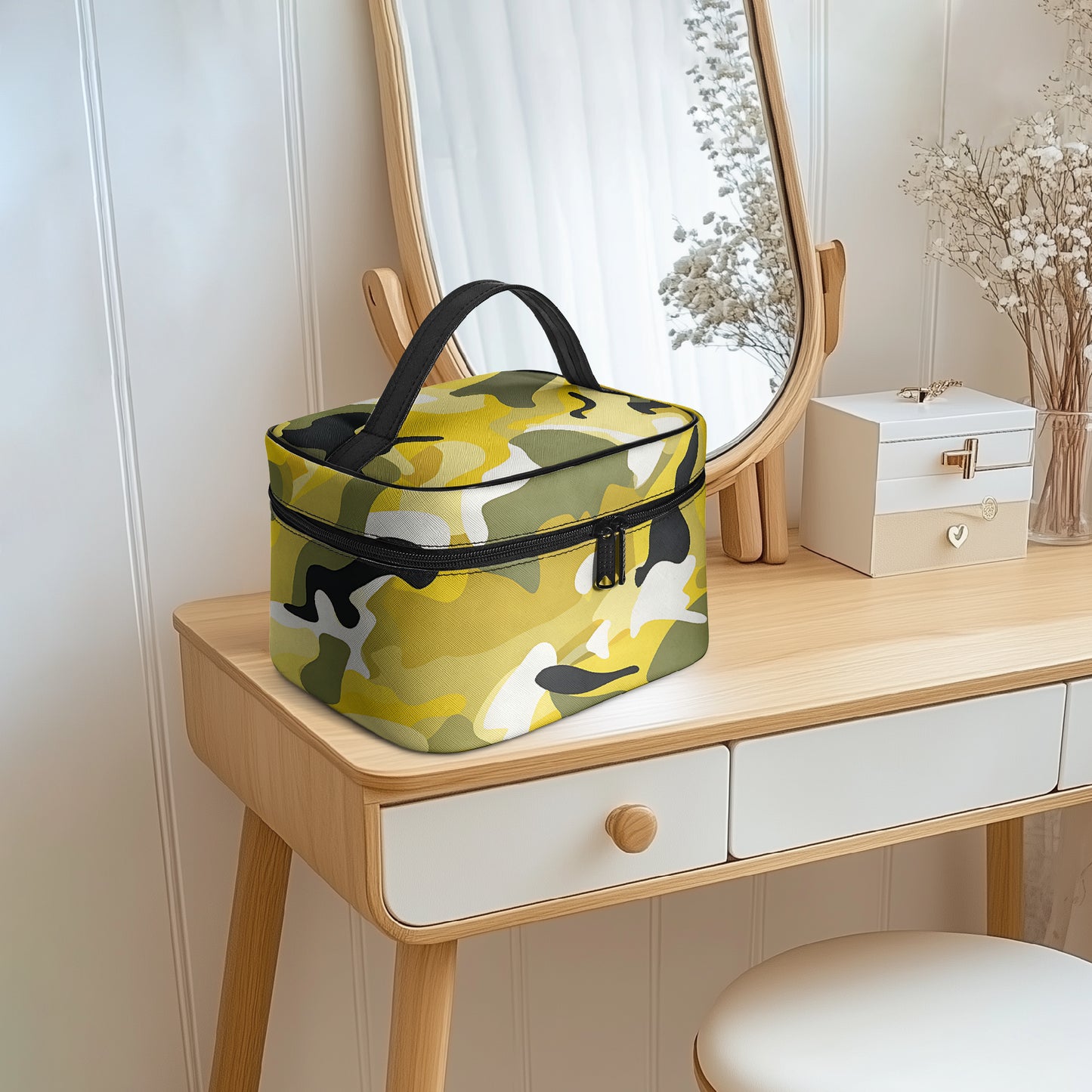 Große Kosmetiktasche - Yellow Camouflage v2 Kosmetiktasche JLR Design