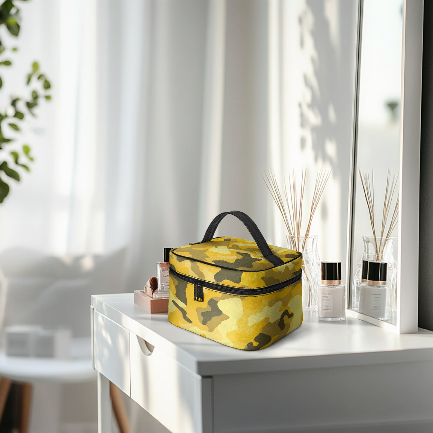 Große Kosmetiktasche - Yellow Camouflage v3 Kosmetiktasche JLR Design