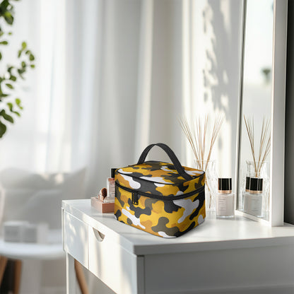 Große Kosmetiktasche - Yellow Camouflage v4 Handbags JLR Design