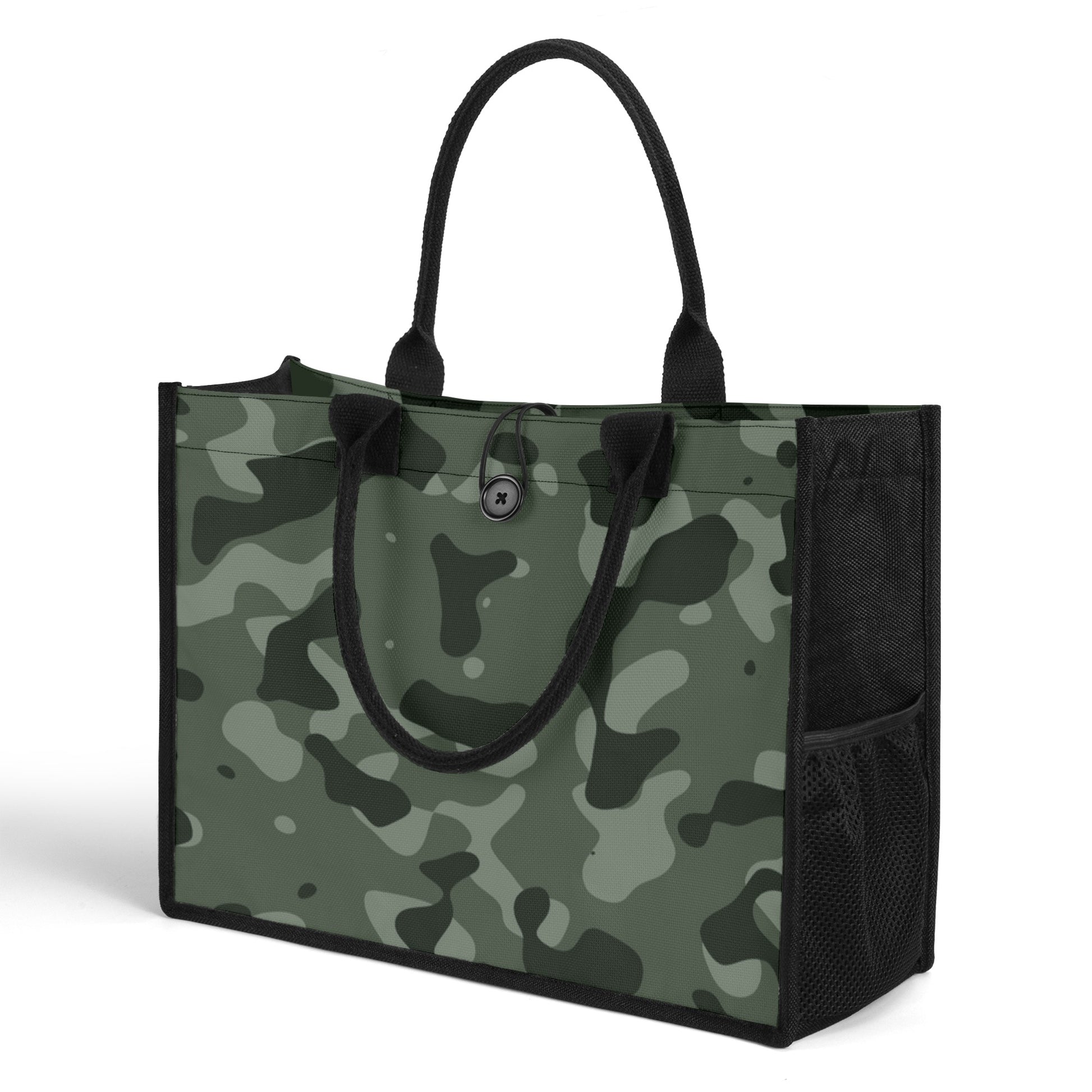 Grüne Camouflage Canvas Shopper Tasche Einkaufstasche JLR Design