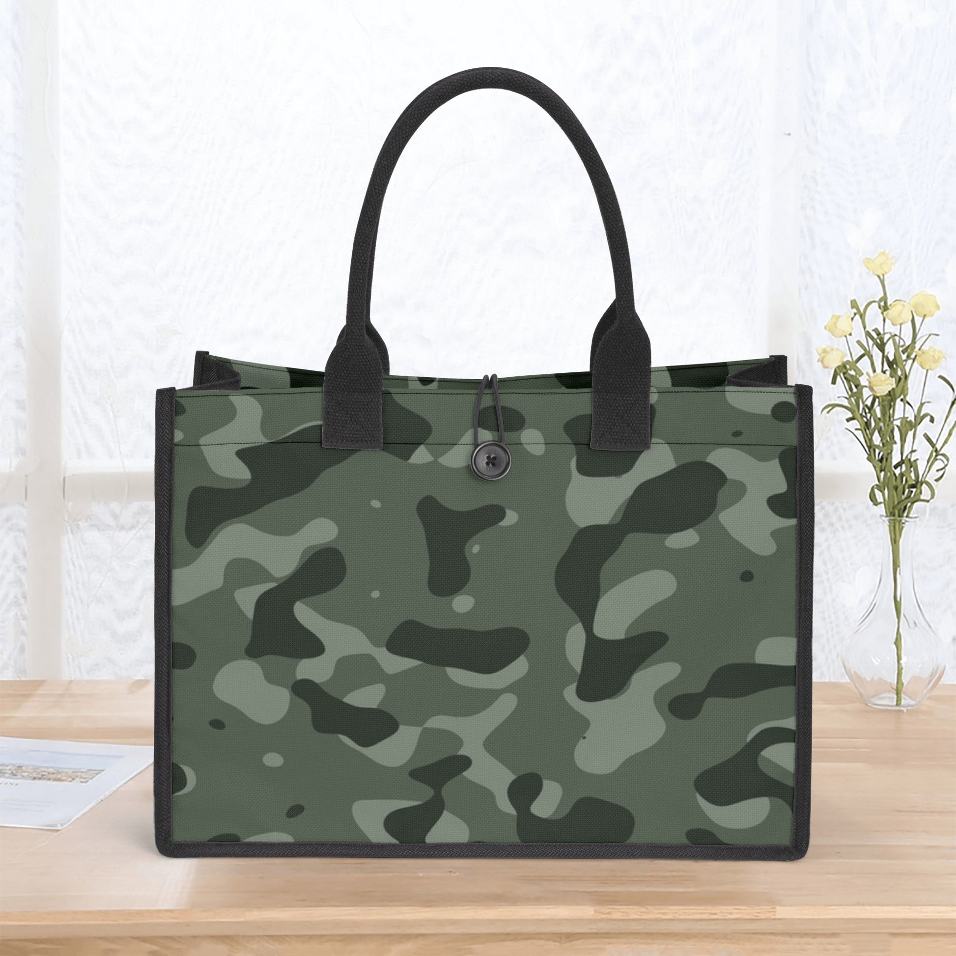 Grüne Camouflage Canvas Shopper Tasche Einkaufstasche JLR Design