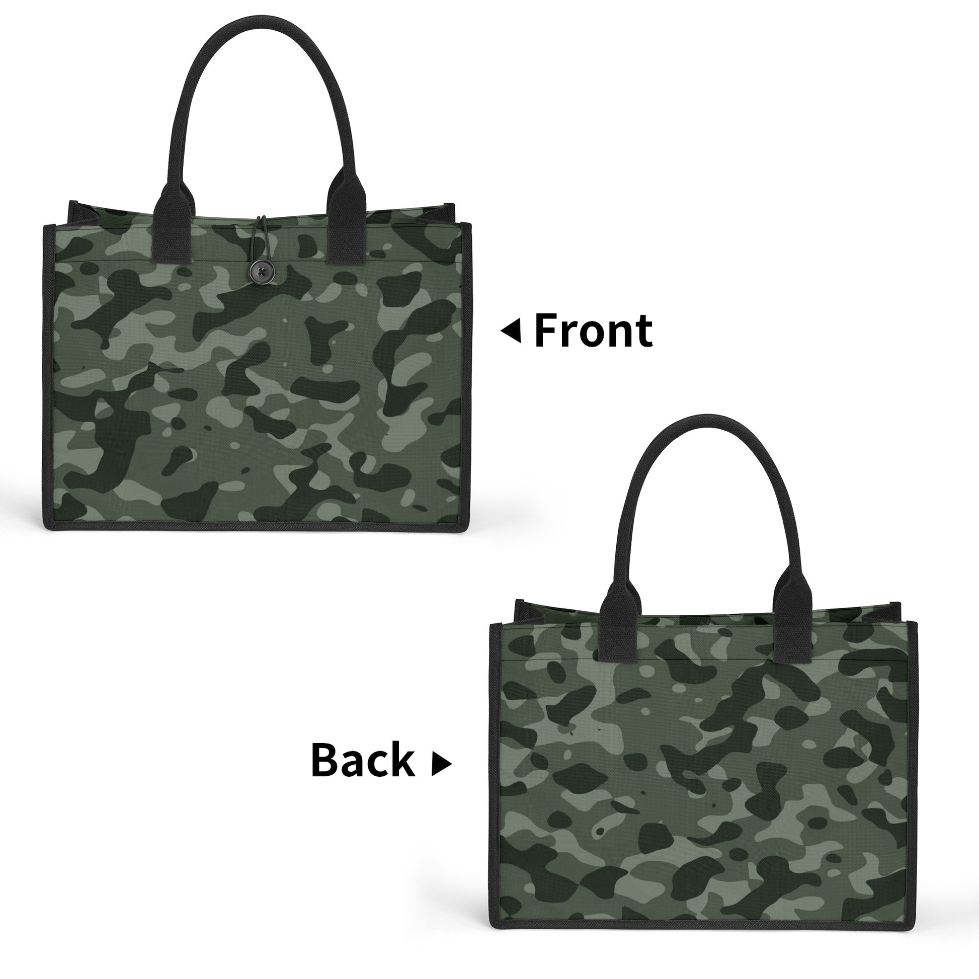 Grüne Camouflage Premium Canvas Shopper Tasche Einkaufstasche JLR Design