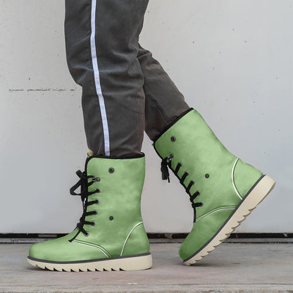 Grüne Chic Boots mit Plüschfutter Boots JLR Design