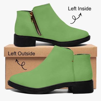 Grüne elegante Reißverschluss-Stiefeletten Stiefeletten JLR Design