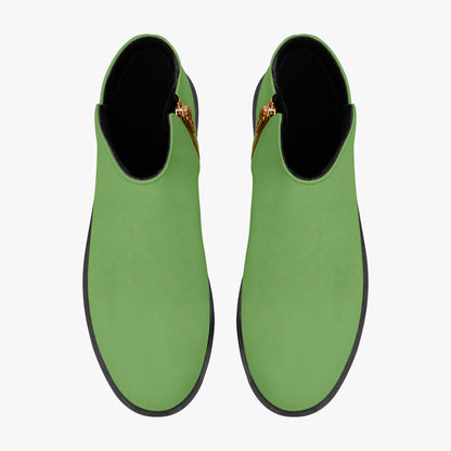 Grüne elegante Reißverschluss-Stiefeletten Stiefeletten JLR Design