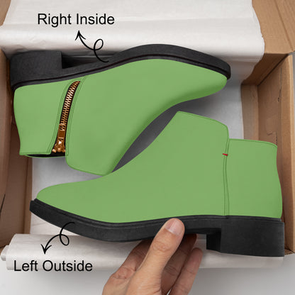 Grüne elegante Reißverschluss-Stiefeletten Stiefeletten JLR Design