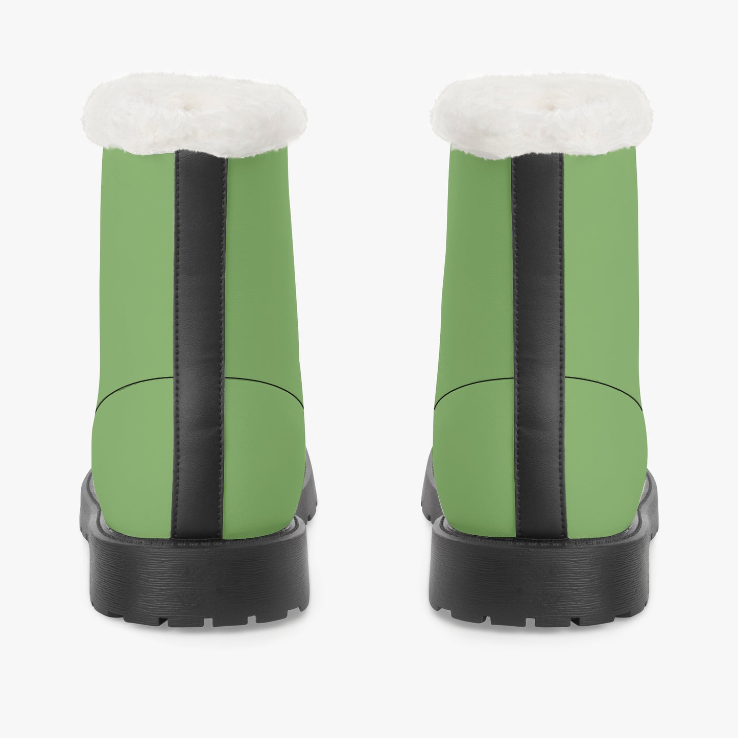 Grüne Faux Fur Leder Boots Boots JLR Design