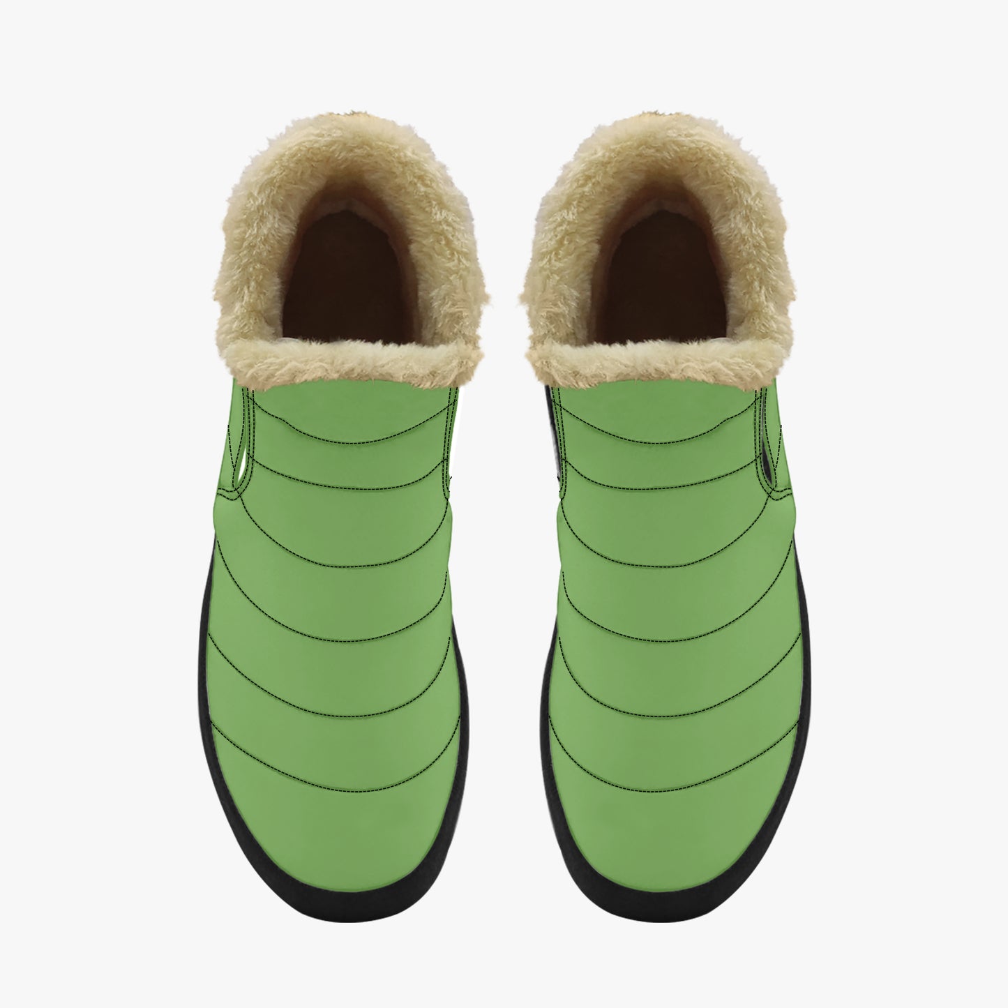 Grüne Faux Fur Slipper Slipper JLR Design