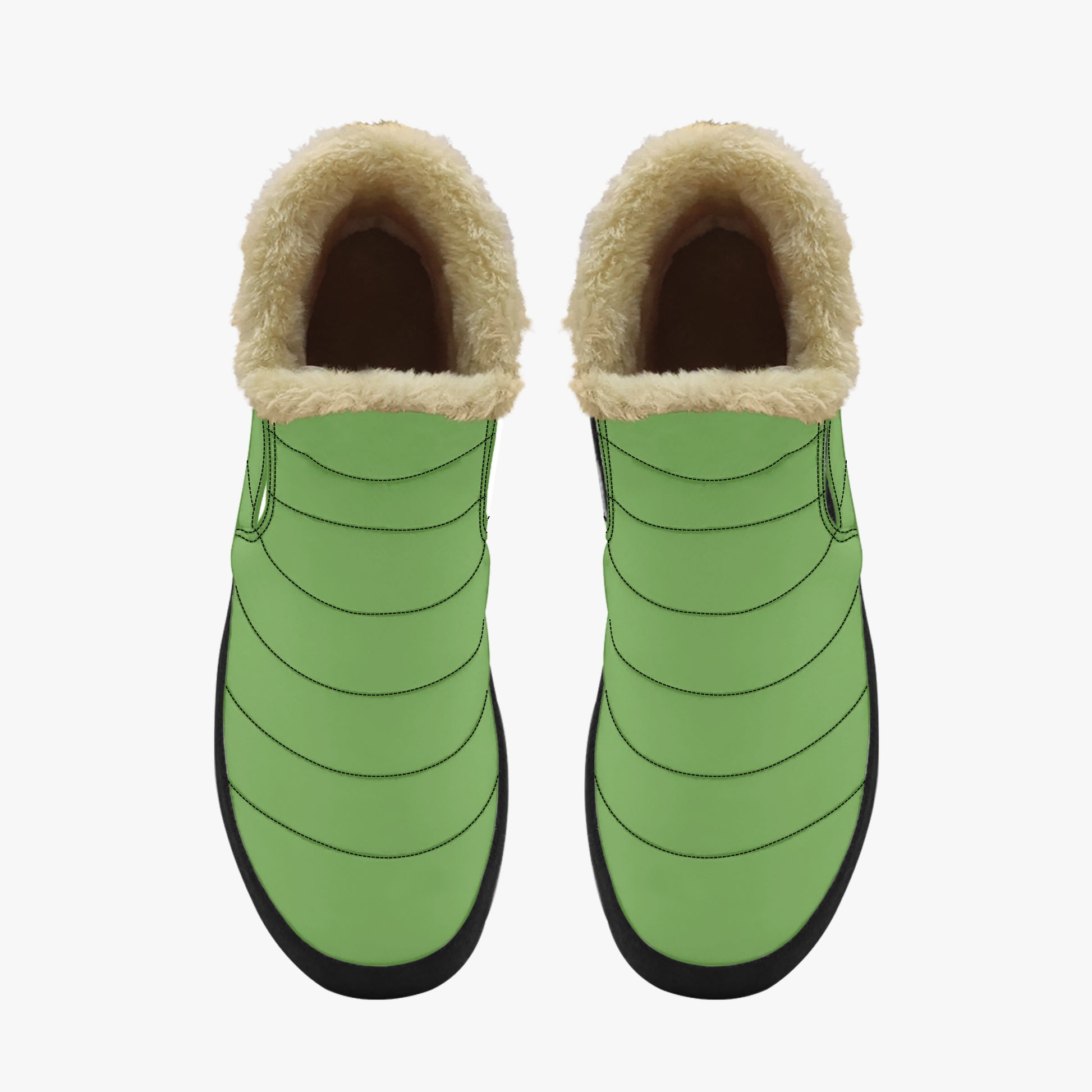 Grüne Faux Fur Slipper Slipper JLR Design