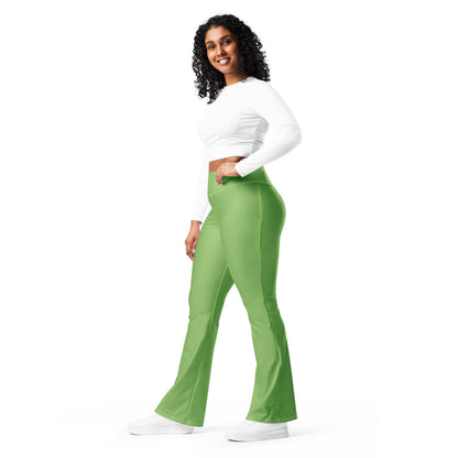 Grüne High Waist Flare Leggings Flare Leggings 59.99 Flare, grün, High, Leggings, Waist JLR Design