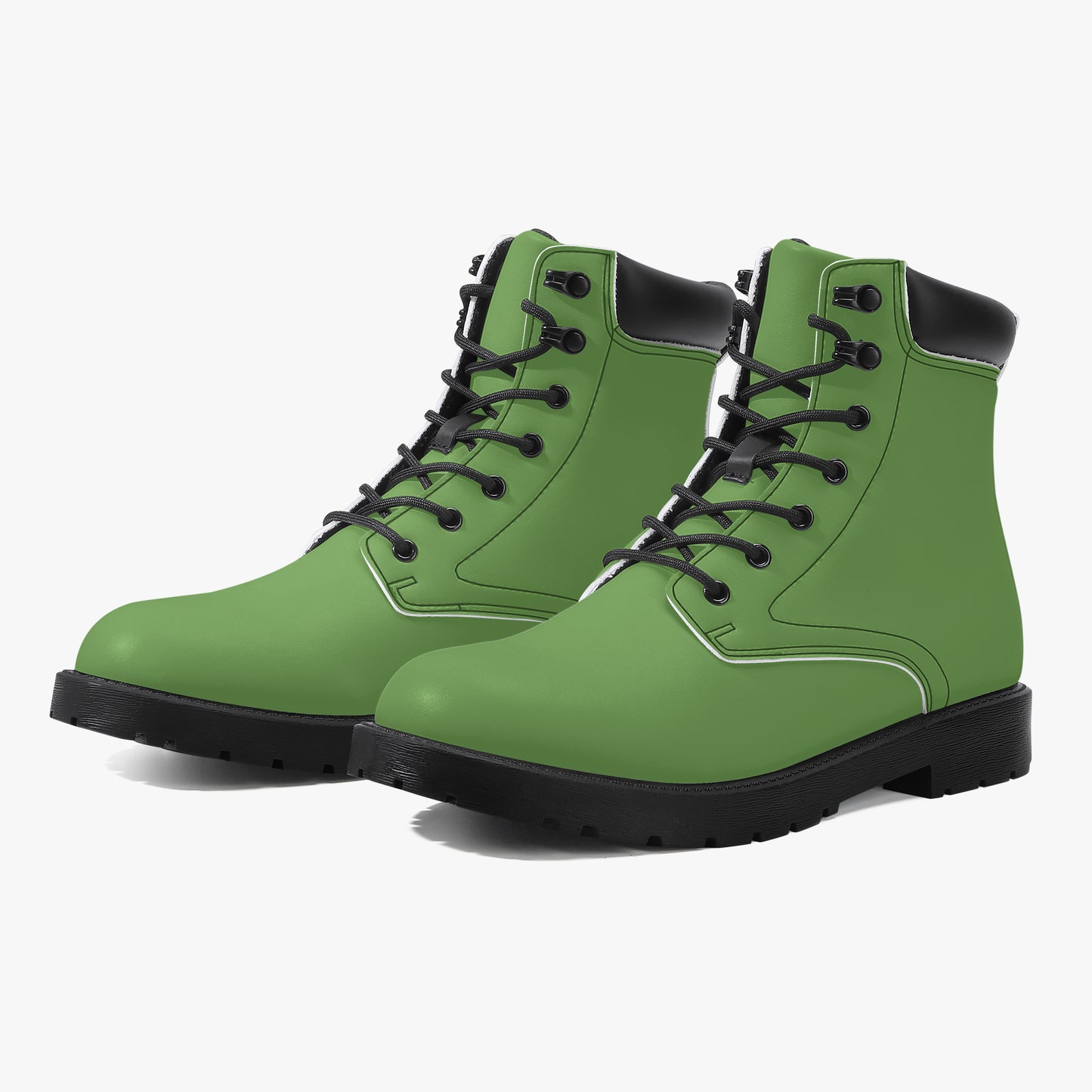 Grüne Leder Boots | Stylische und Warme Winterstiefel Boots JLR Design