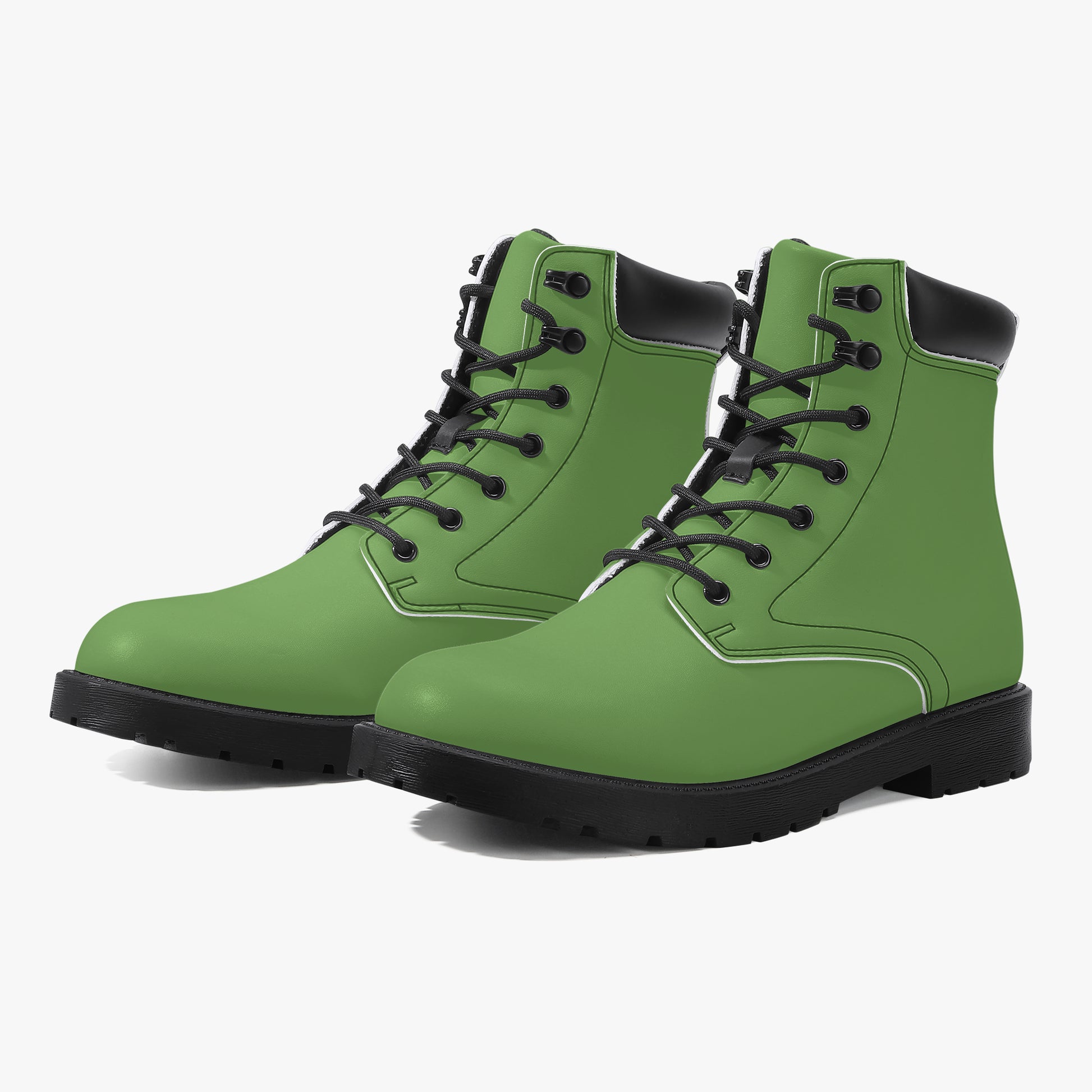 Grüne Leder Boots | Stylische und Warme Winterstiefel Boots JLR Design