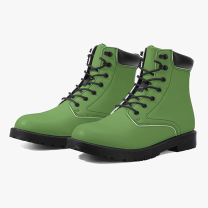 Grüne Leder Boots | Stylische und Warme Winterstiefel Boots JLR Design