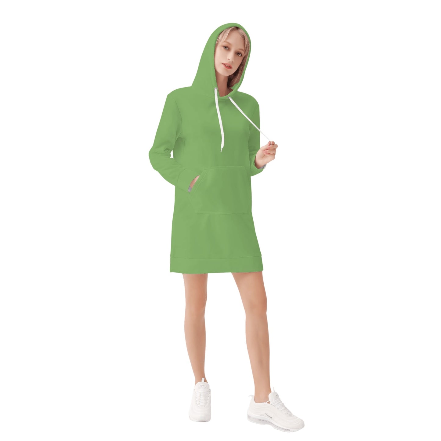 Grüner Velvet Hoodie Dress Hoodiekleid JLR Design