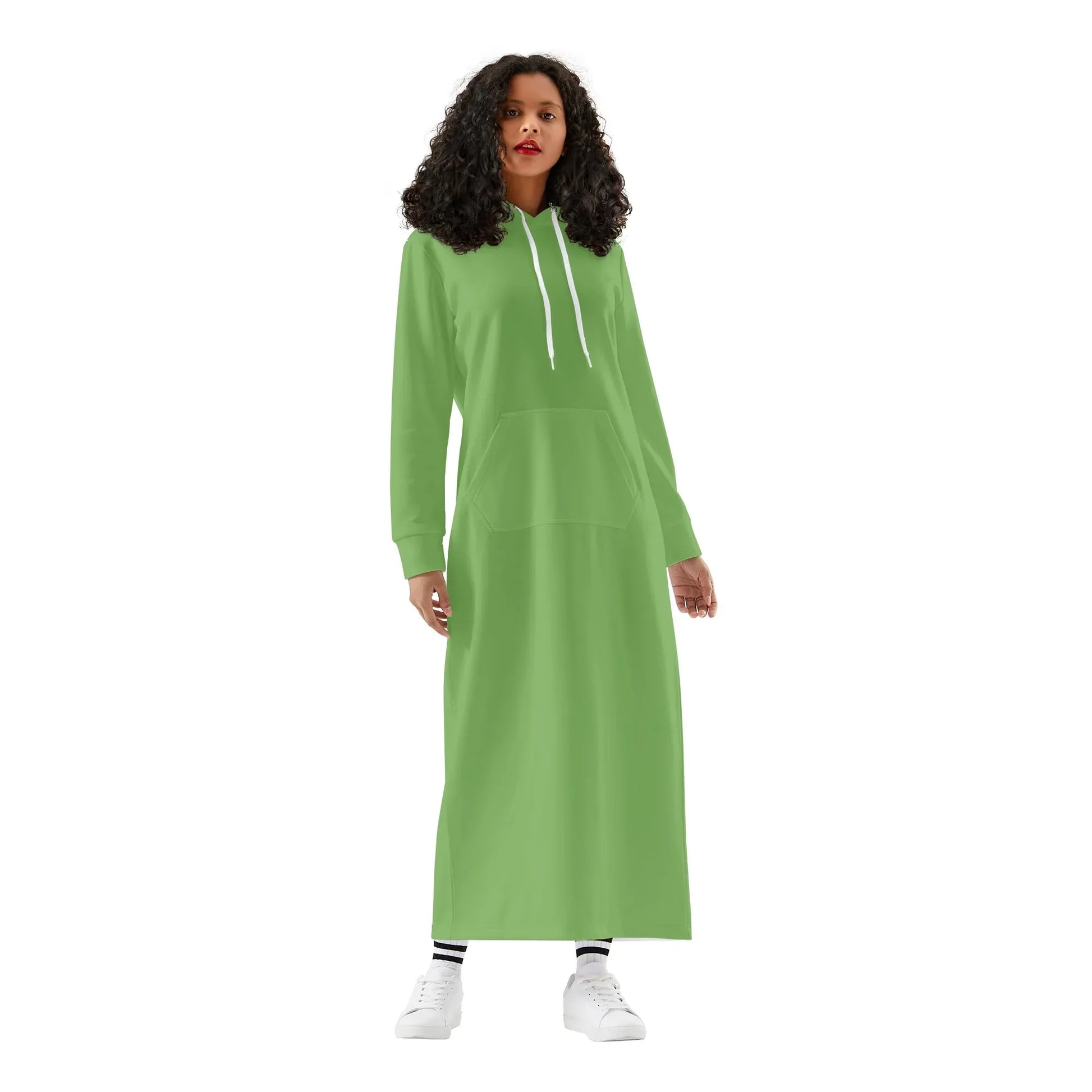 grunes-bequemes-leichtes-hoodie-kleid-hoodiekleid-jlr-design-73392 - JLR Design