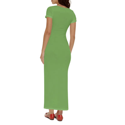 grunes-short-sleeve-long-dress-long-dress-jlr-design-46758 - JLR Design