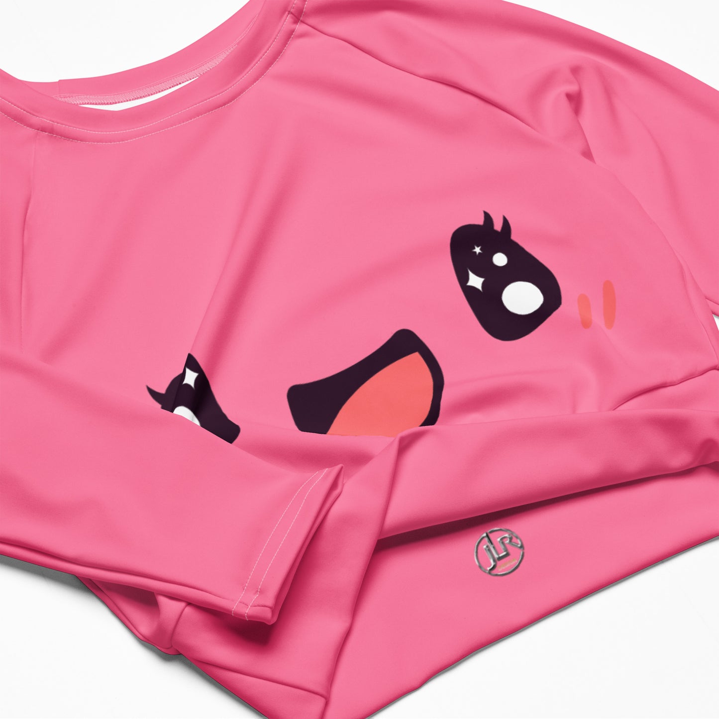 Happy Kawaii Long Sleeve Crop Top JLR Design