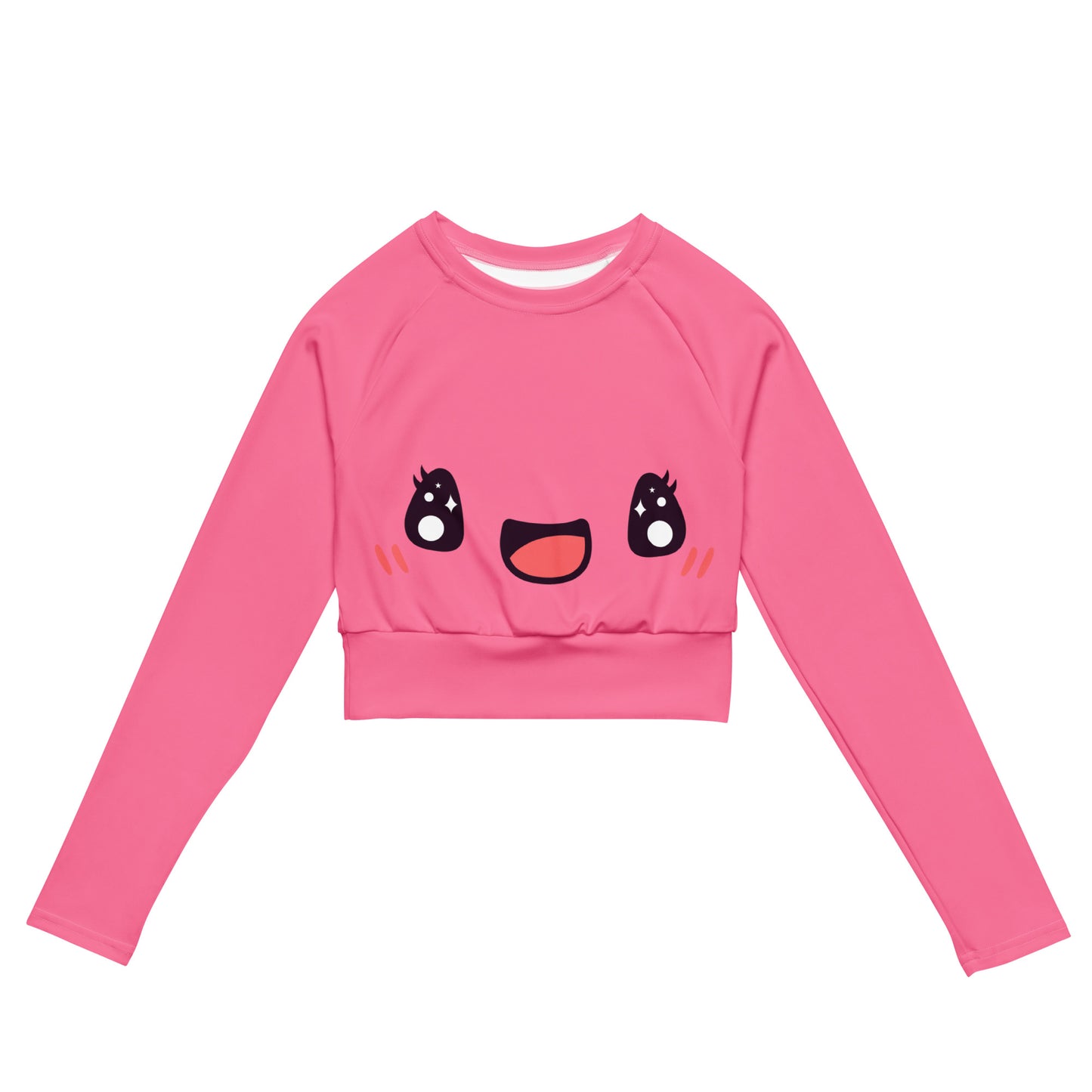 Happy Kawaii Long Sleeve Crop Top JLR Design