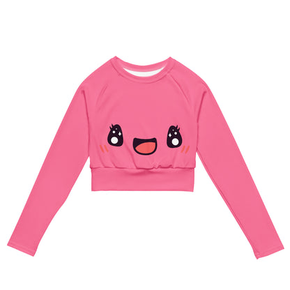 Happy Kawaii Long Sleeve Crop Top JLR Design