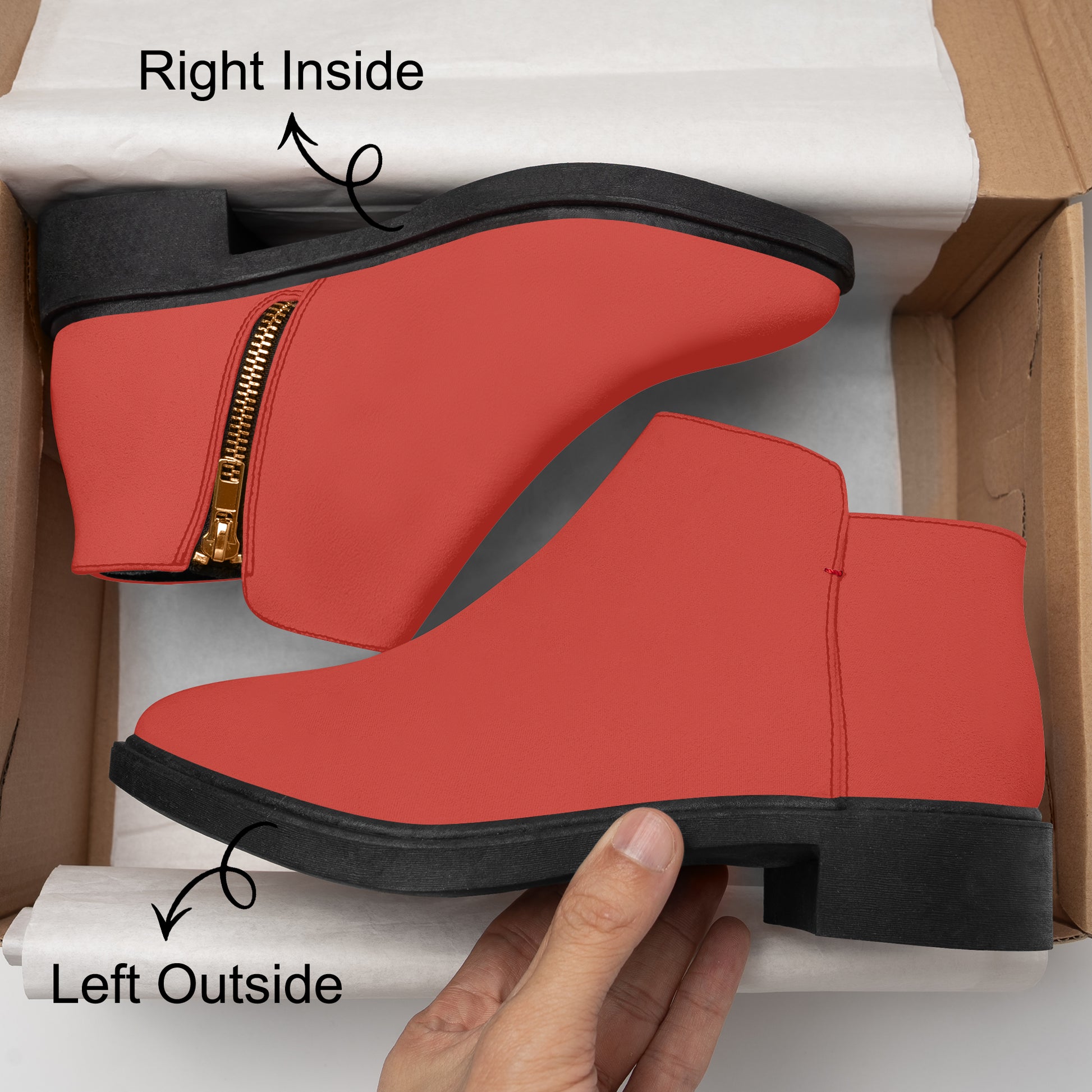 Harley Davidson Red elegante Reißverschluss-Stiefeletten Stiefeletten JLR Design