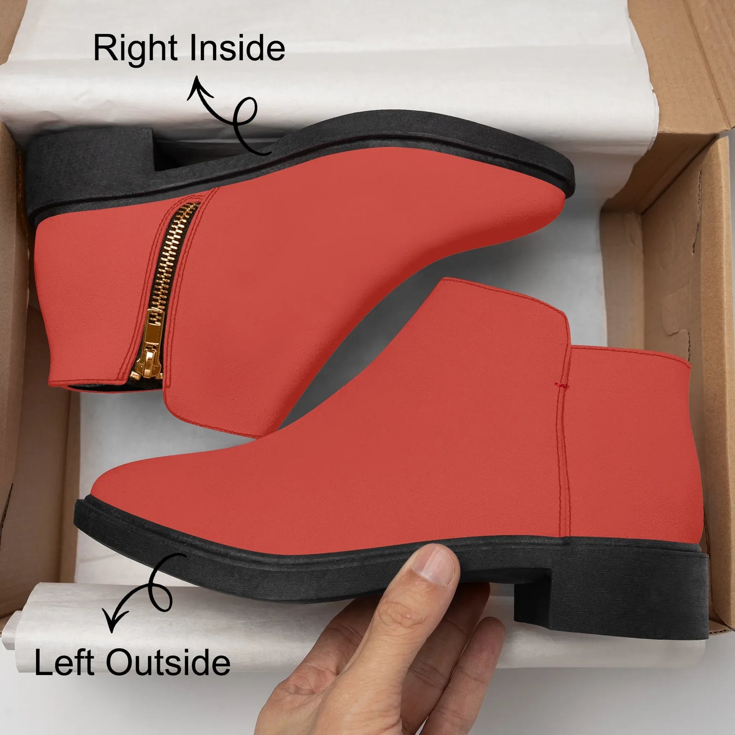 harley-davidson-red-elegante-reissverschluss-stiefeletten-stiefeletten-jlr-design-4-85465 - JLR Design