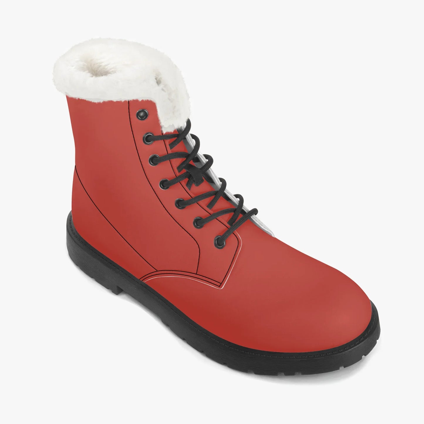 harley-davidson-red-faux-fur-leder-boots-boots-jlr-design-7 - JLR Design