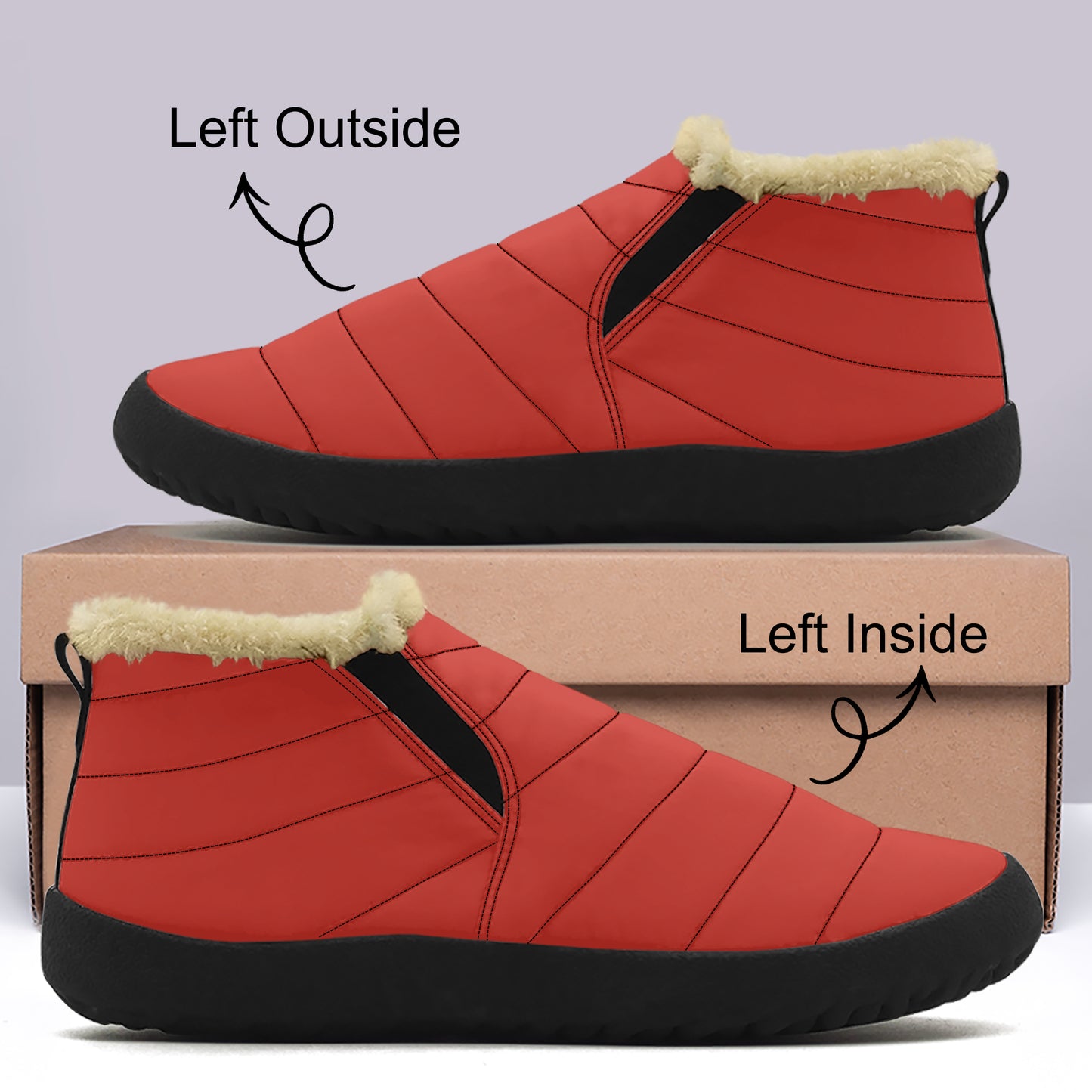 Harley Davidson Red Faux Fur Slipper Slipper JLR Design