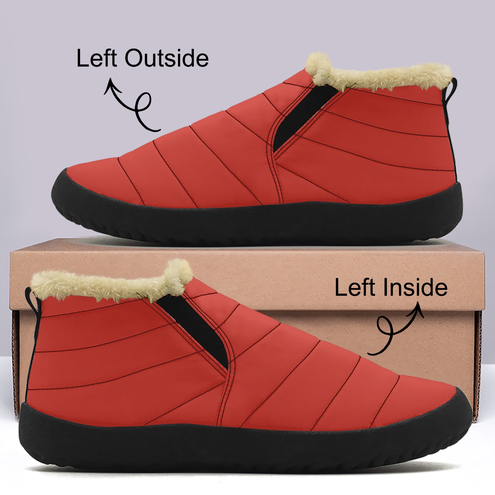 Harley Davidson Red Faux Fur Slipper Slipper JLR Design