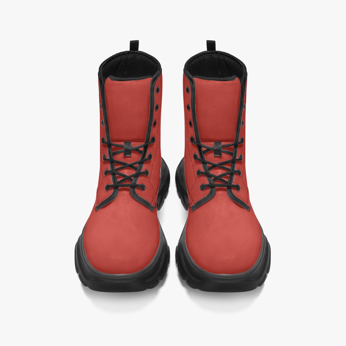 Harley Davidson Red Leather Chunky Boots Boots JLR Design