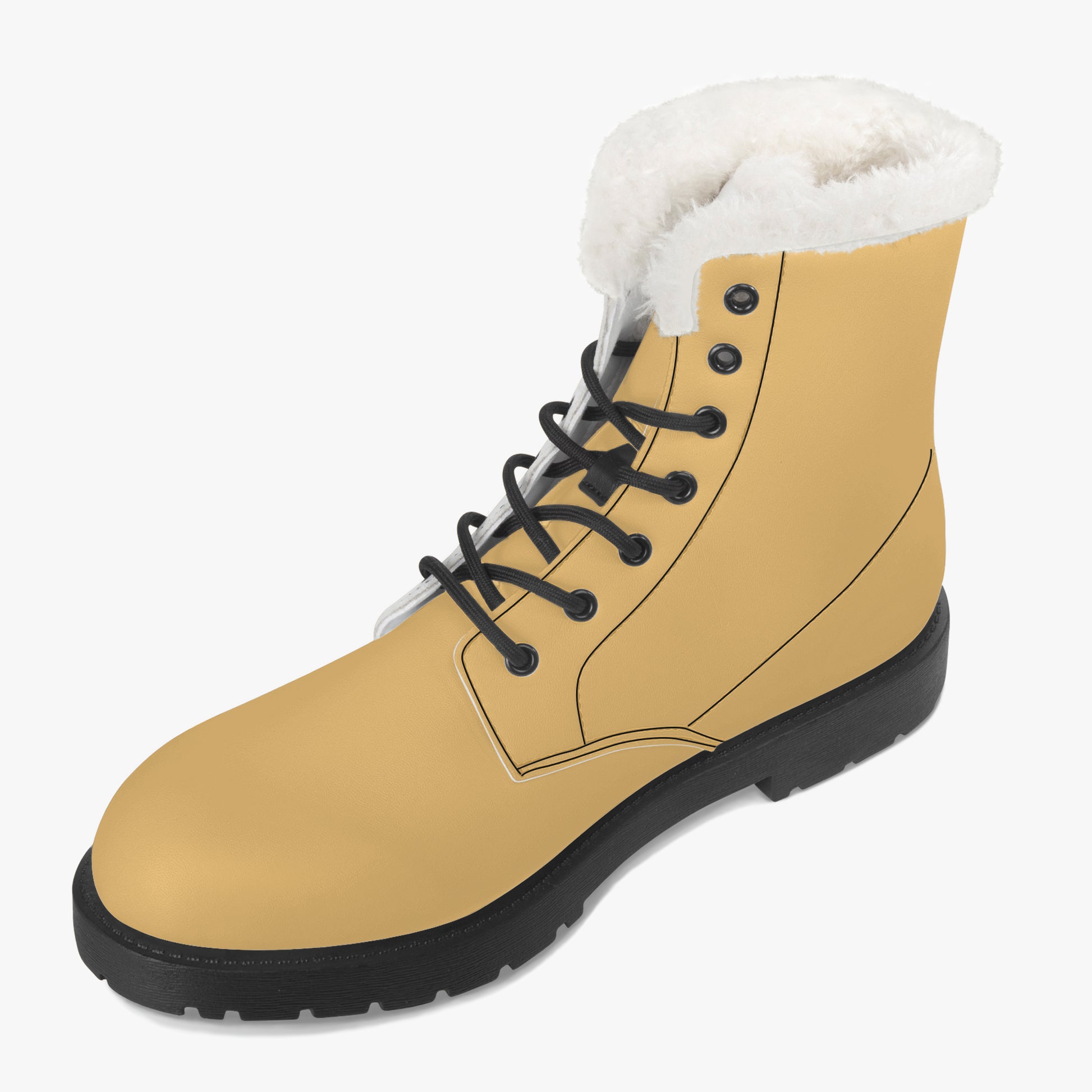 Harvest Gold Faux Fur Leder Boots Boots JLR Design