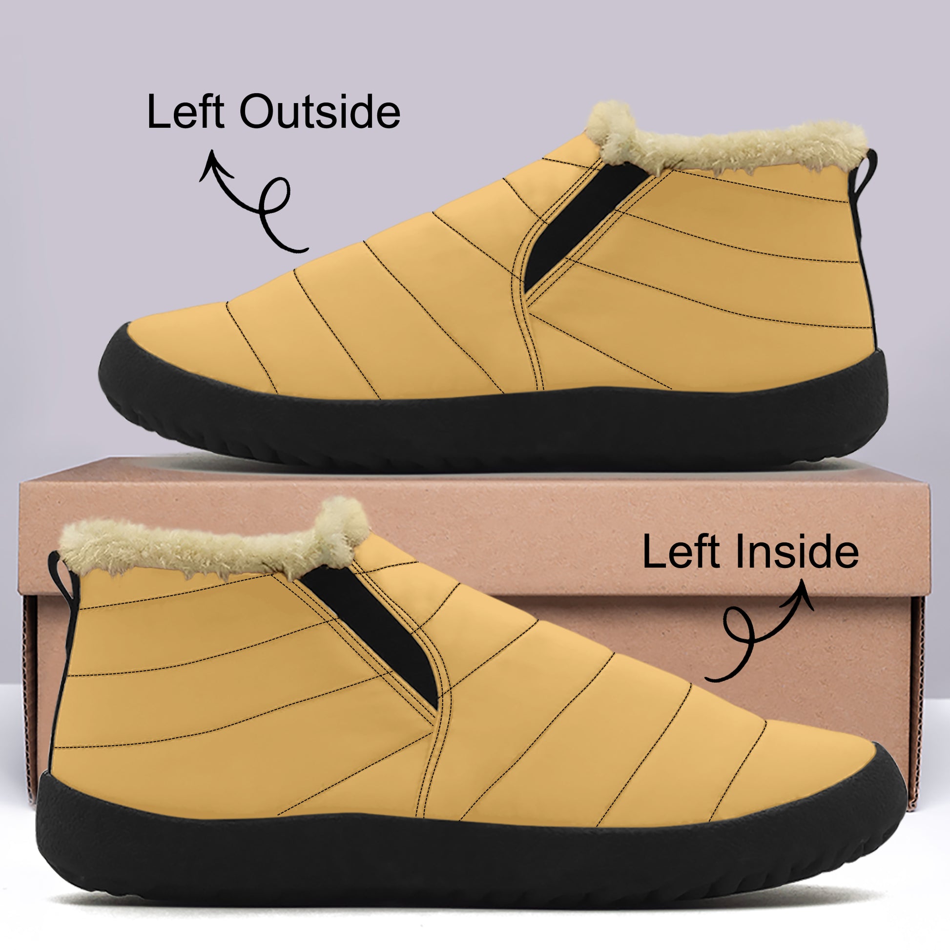 Harvest Gold Faux Fur Slipper Slipper JLR Design