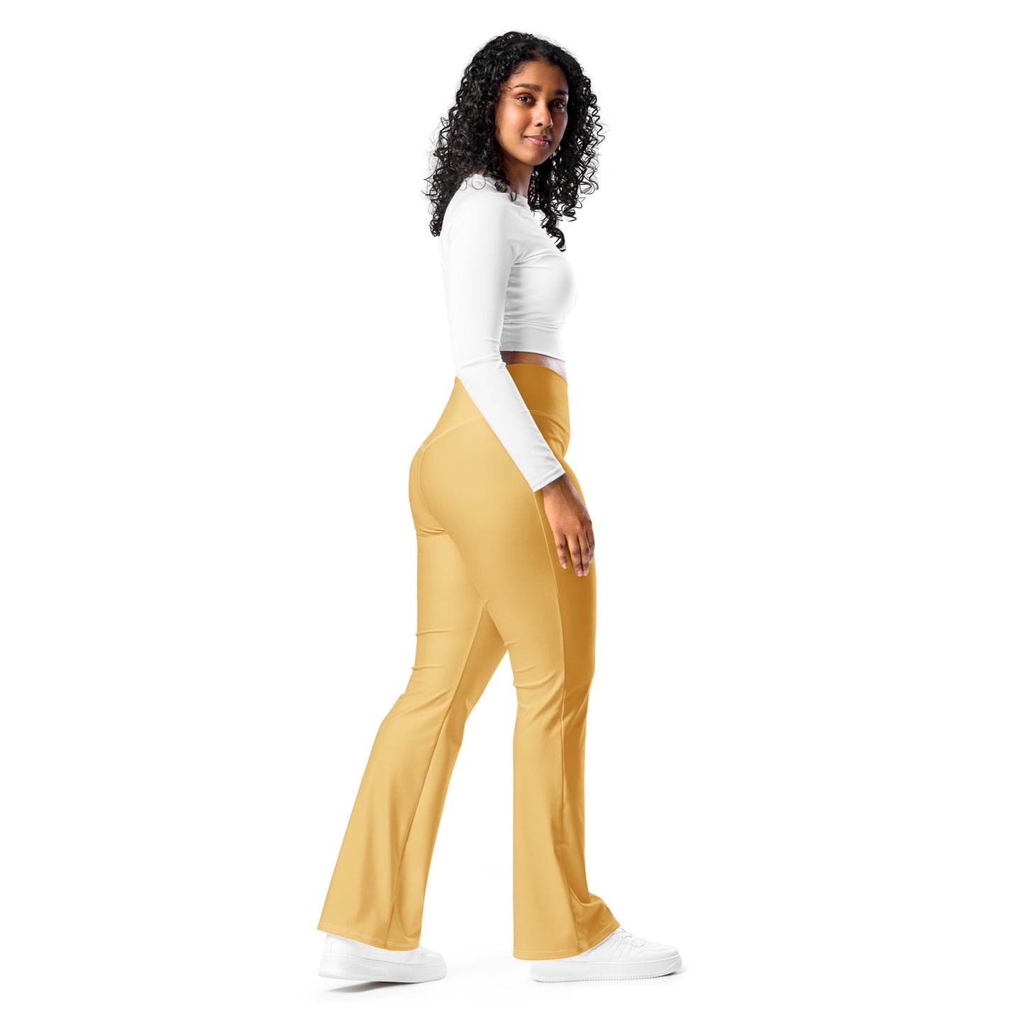 Harvest Gold High Waist Flare Leggings Flare Leggings JLR Design