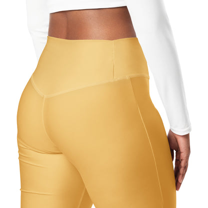 Harvest Gold High Waist Flare Leggings Flare Leggings 59.99 Flare, Gold, Harvest, High, Leggings, Waist JLR Design