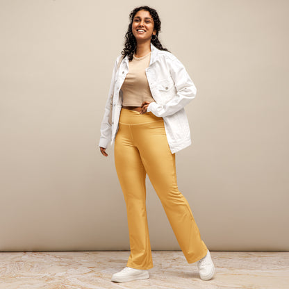 Harvest Gold High Waist Flare Leggings Flare Leggings JLR Design