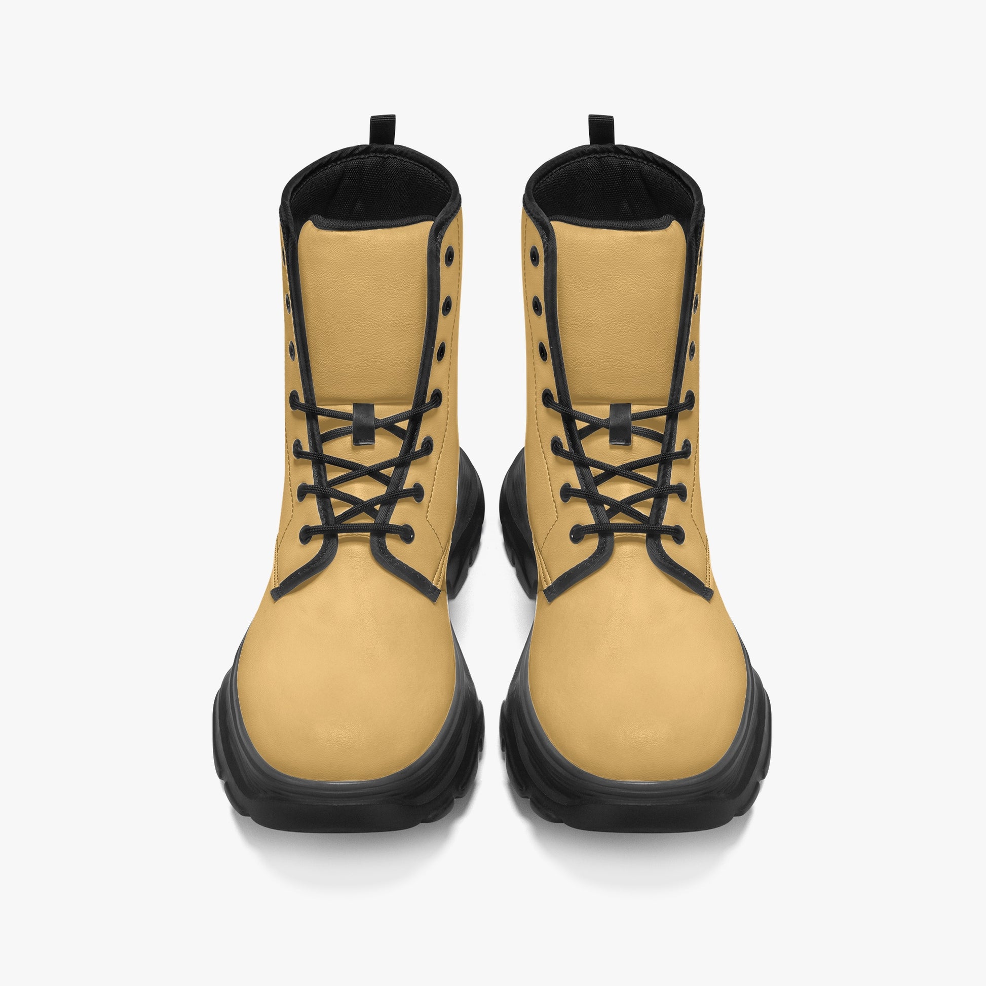 Harvest Gold Leather Chunky Boots Boots JLR Design