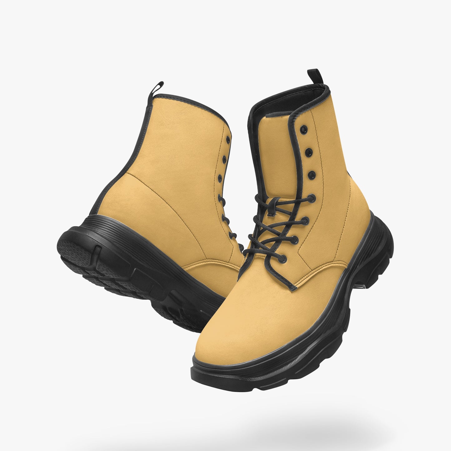 Harvest Gold Leather Chunky Boots Boots JLR Design