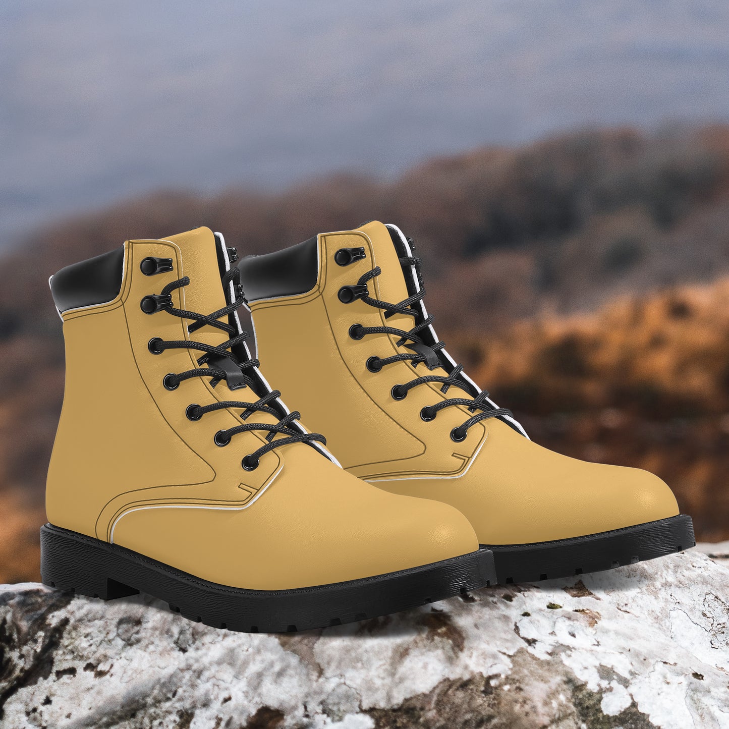 Harvest Gold Leder Boots | Stylische und Warme Winterstiefel Boots JLR Design