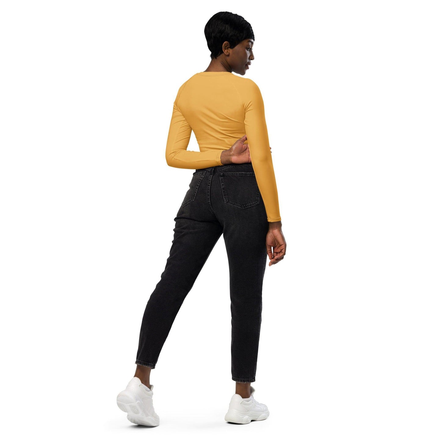 Harvest Gold Long Sleeve Damen Crop Top Long Sleeve Crop Top 54.99 Crop, Damen, Gold, Harvest, Long, Sleeve, Top JLR Design