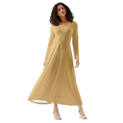 Harvest Gold Long Sleeve Dress Long Sleeve Dress 59.99 Dress, gold, Harvest, Long, Sleeve JLR Design