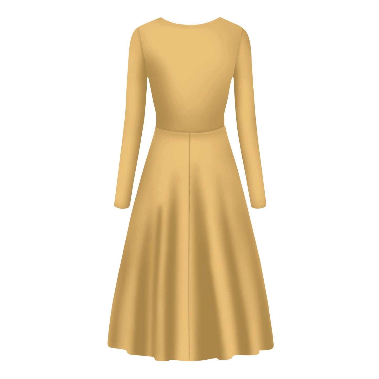 Harvest Gold Long Sleeve Dress Long Sleeve Dress 59.99 Dress, gold, Harvest, Long, Sleeve JLR Design