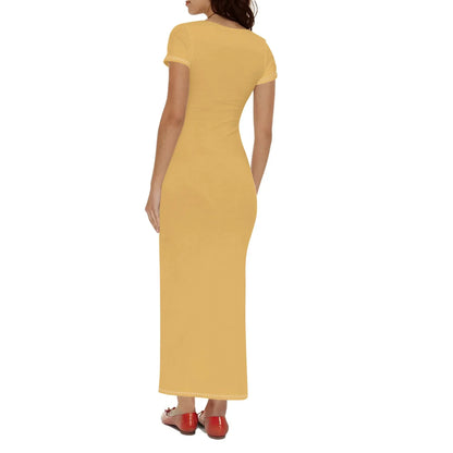 harvest-gold-short-sleeve-long-dress-long-dress-jlr-design-86689 - JLR Design