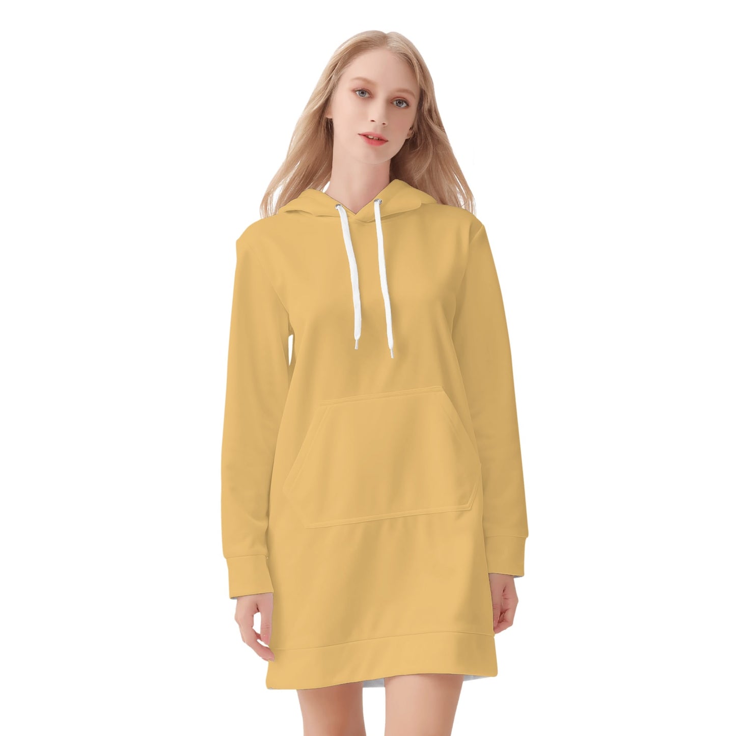Harvest Gold Velvet Hoodie Dress Hoodiekleid JLR Design