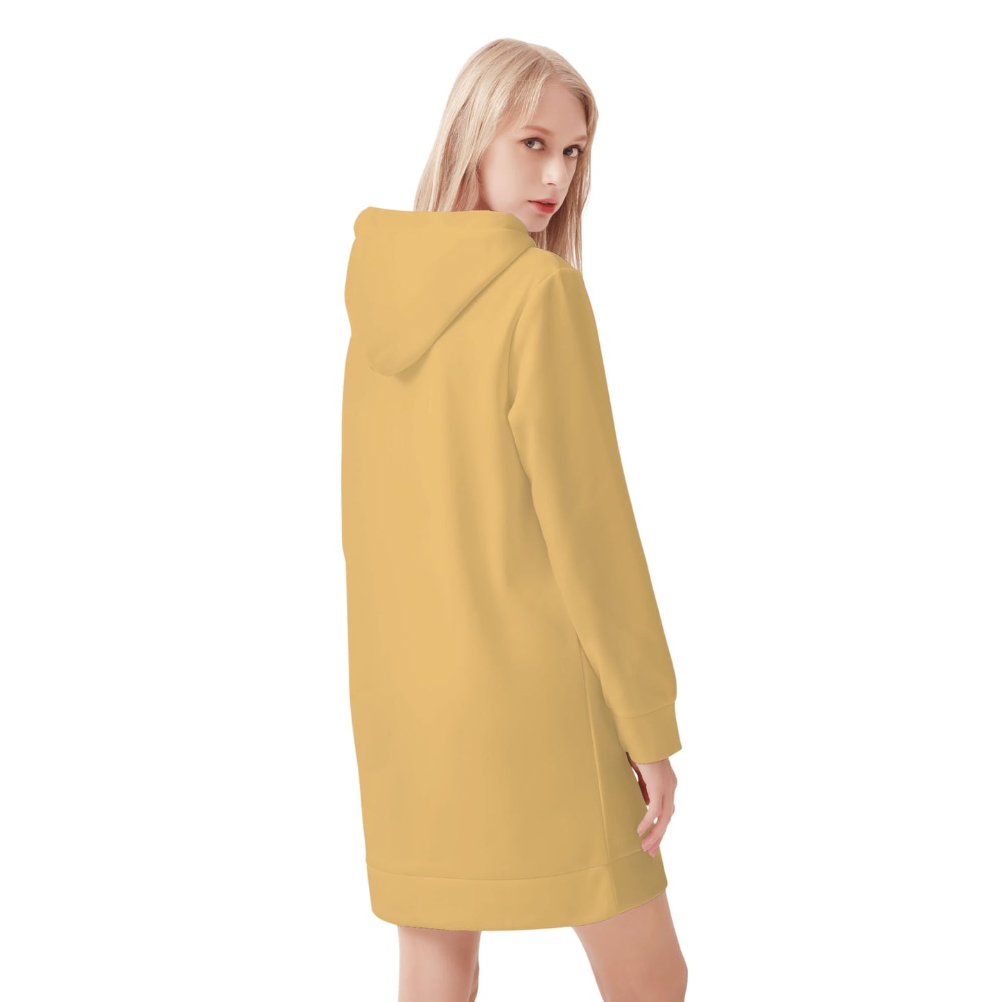 Harvest Gold Velvet Hoodie Dress Hoodiekleid JLR Design