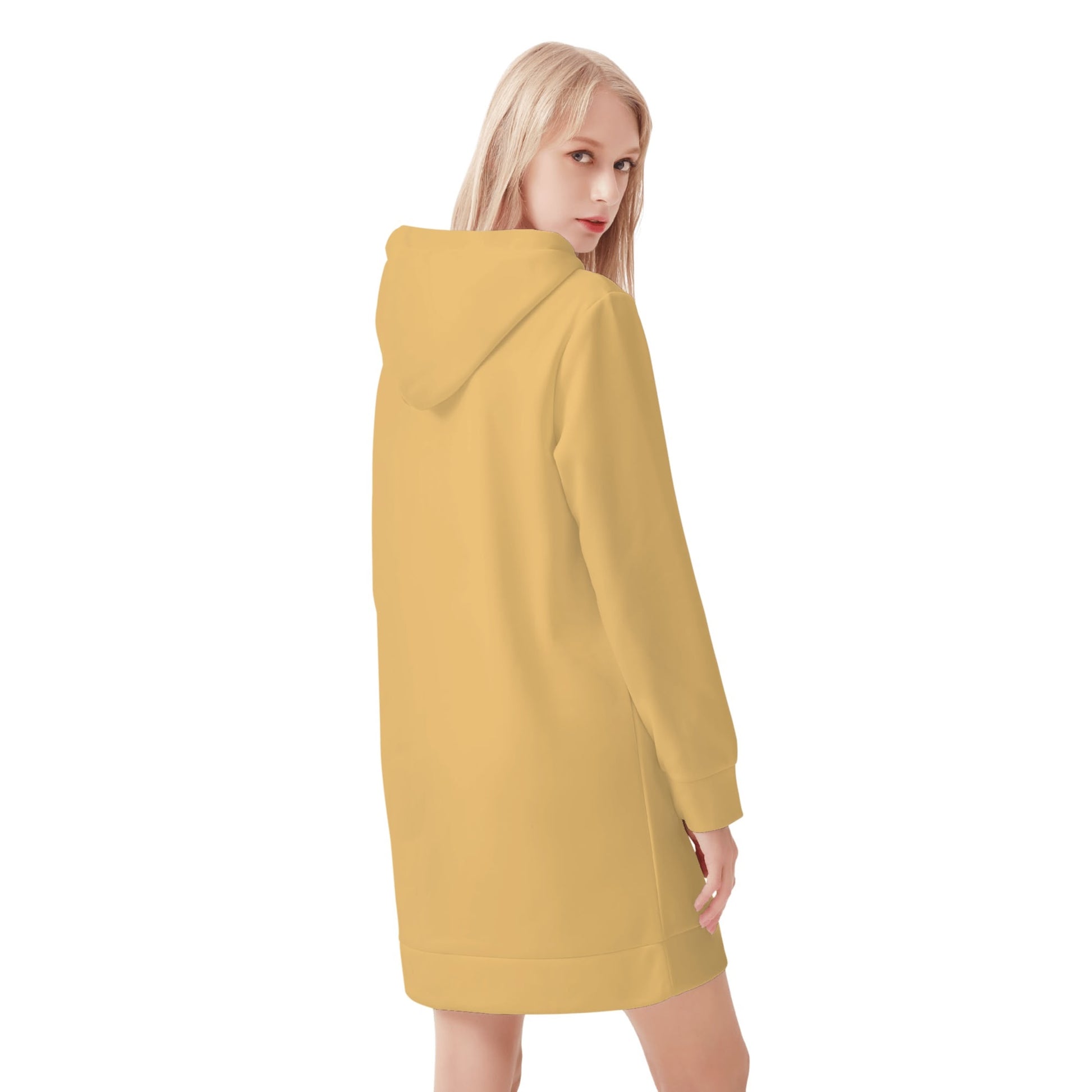 Harvest Gold Velvet Hoodie Dress Hoodiekleid JLR Design