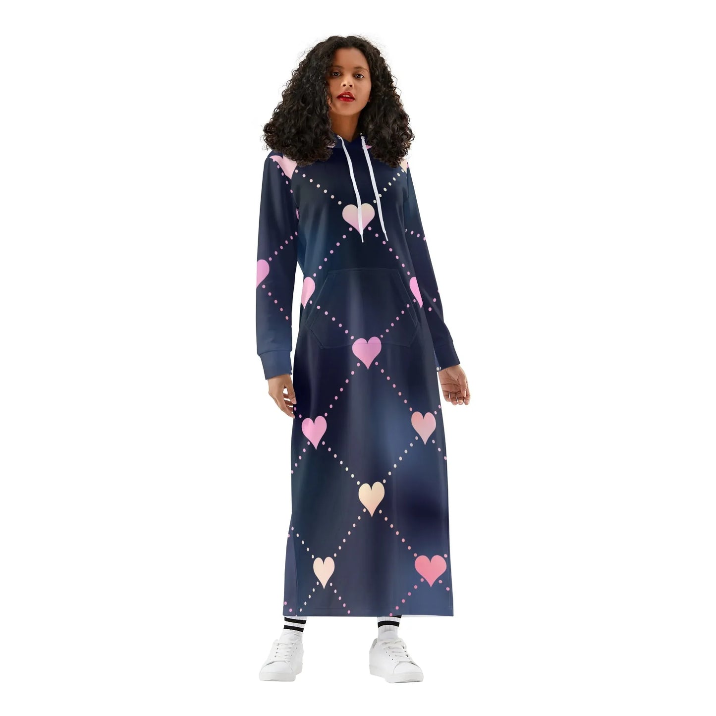 hearts-bequemes-leichtes-hoodie-kleid-hoodiekleid-jlr-design-39936 - JLR Design