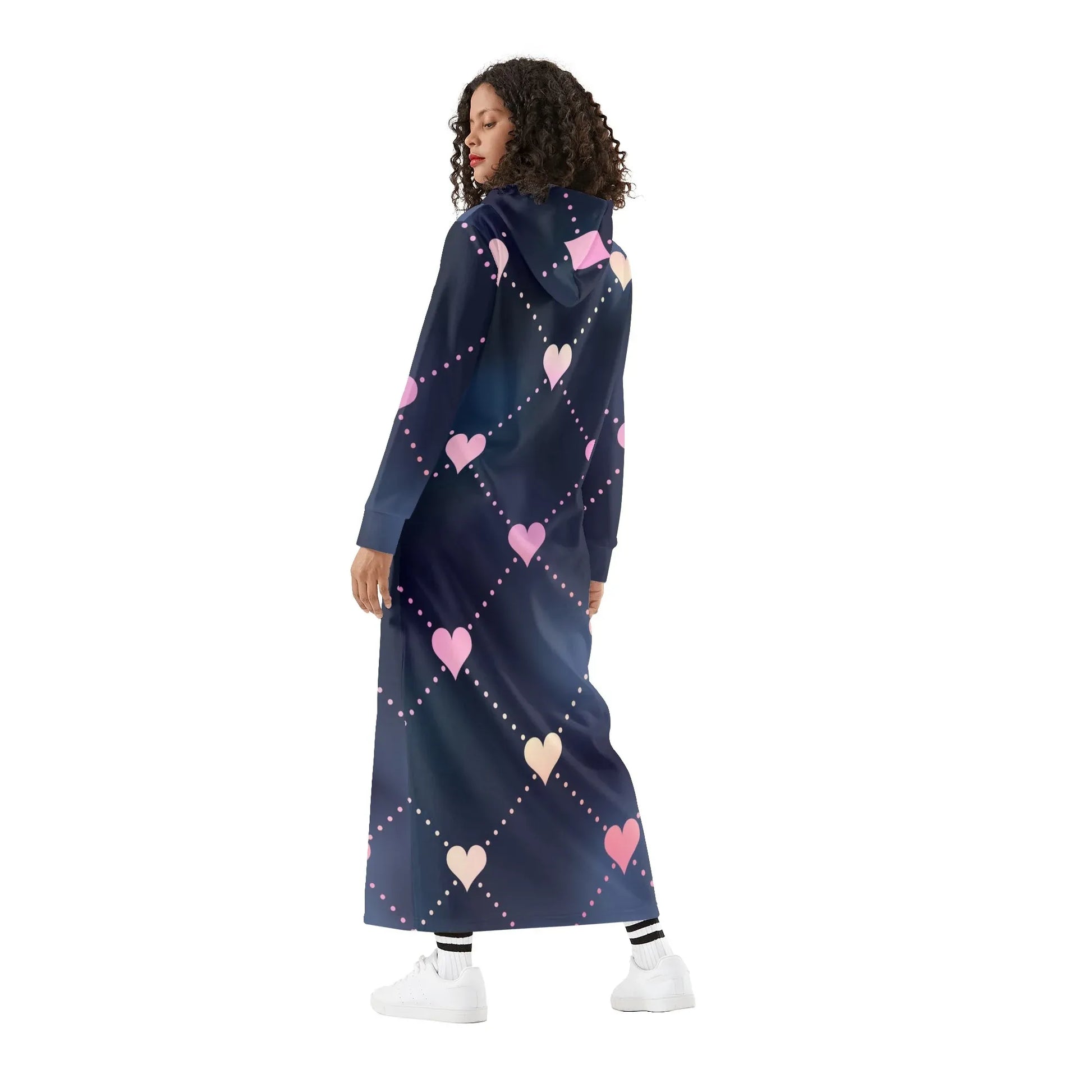 hearts-bequemes-leichtes-hoodie-kleid-hoodiekleid-jlr-design-65956 - JLR Design